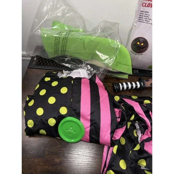 Wacky Mole Clown Costume Adult Medium 36-38 Spirit Light Up Mask Halloween - Picture 4 of 11